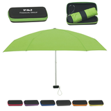 37" Arc Folding Travel Umbrella With Case - Minimum 50